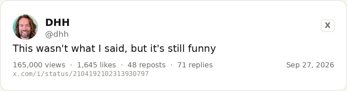DHH's reply to the parody