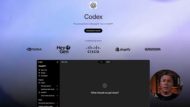 Codex on the desktop, the client that drove the pipeline