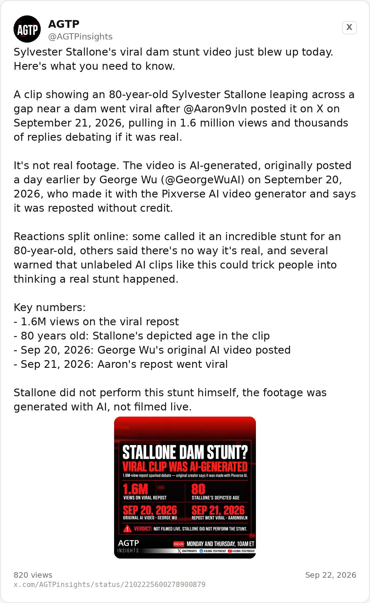 The post tracing the dam clip back to its maker and the generator
