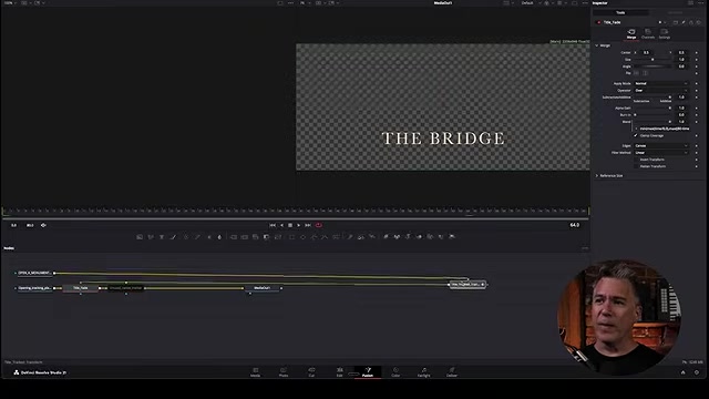 The title card, built in Fusion