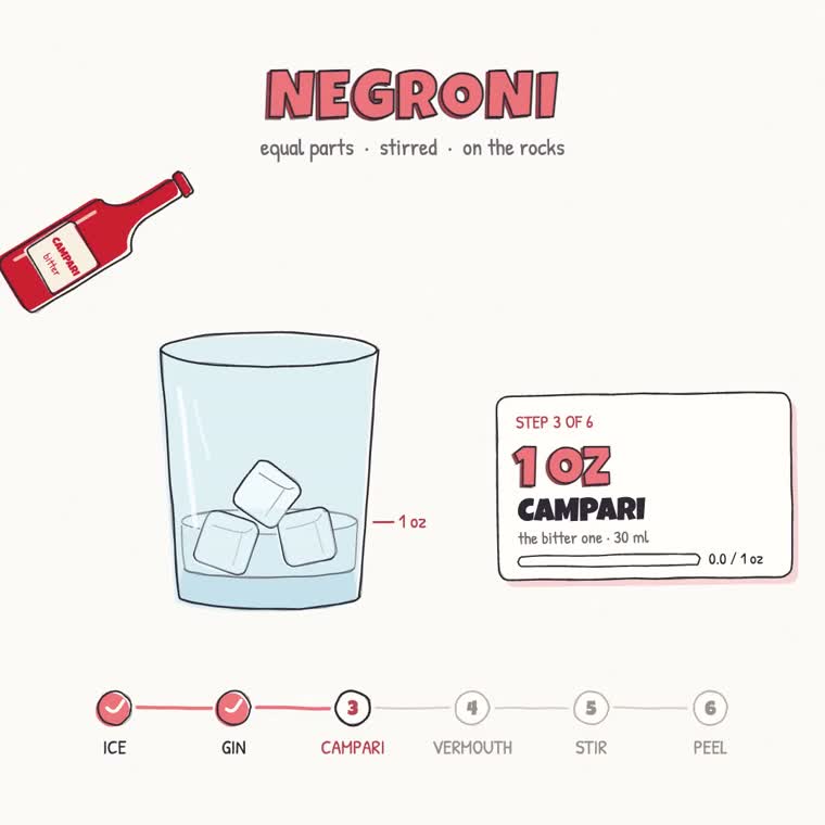 The step card in the animation