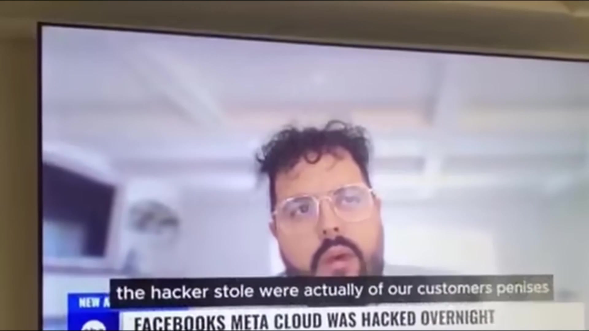 The clip's punchline, in its own caption