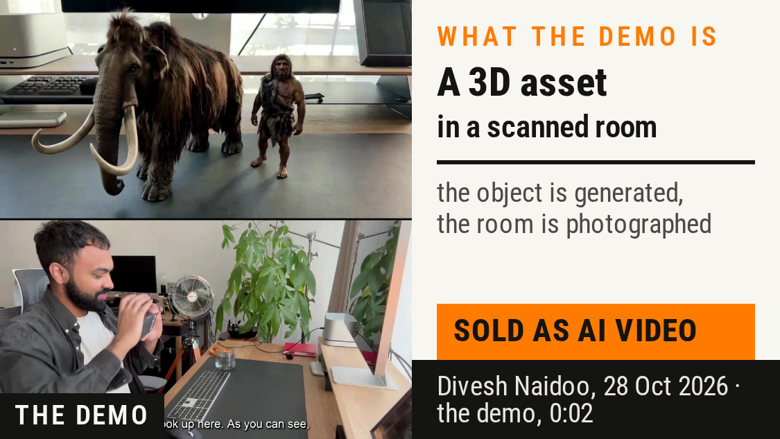 Illustration: Simulon's mammoth is 3D in your room, finished on a server