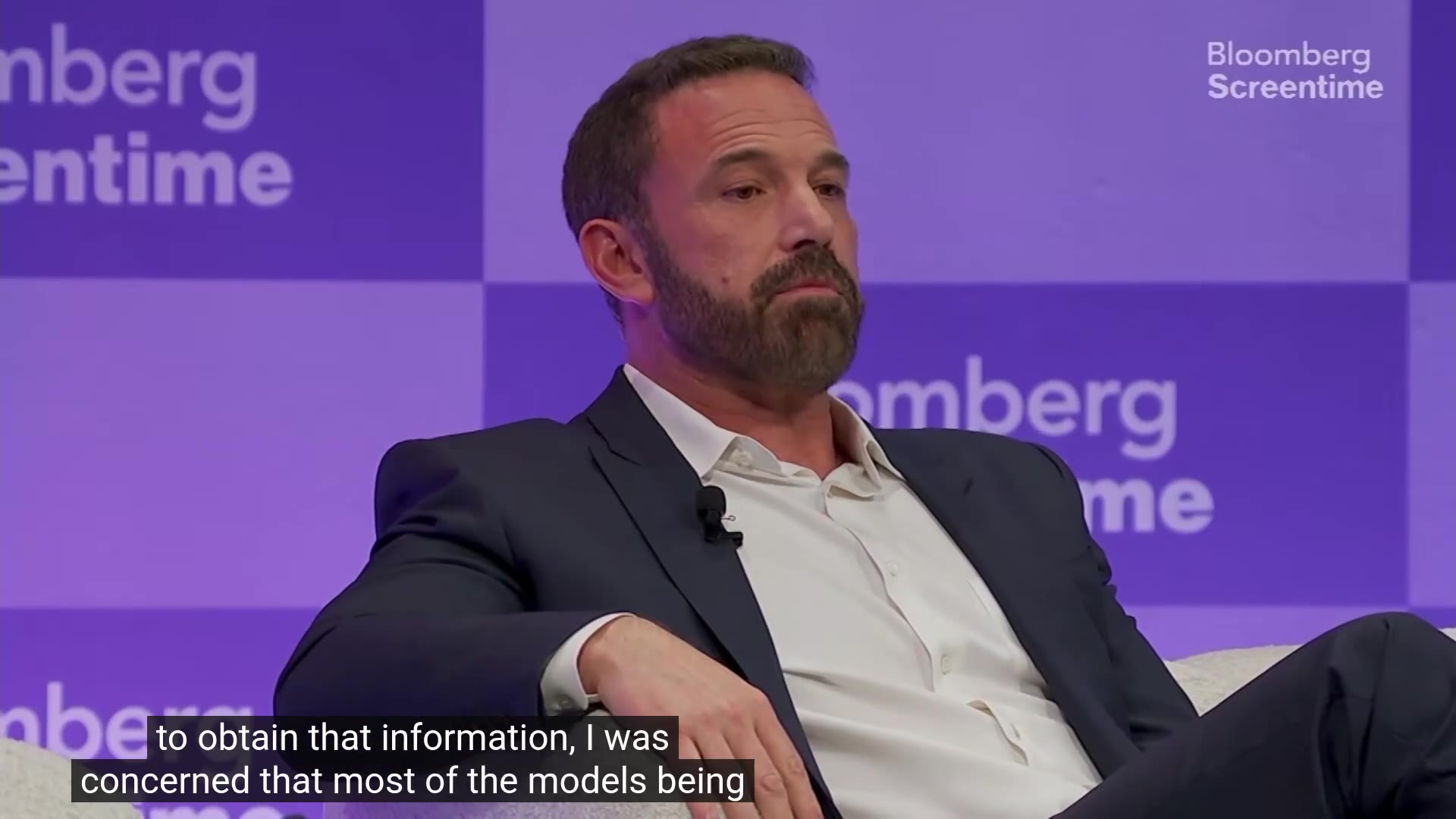 Ben Affleck on Bloomberg Screentime