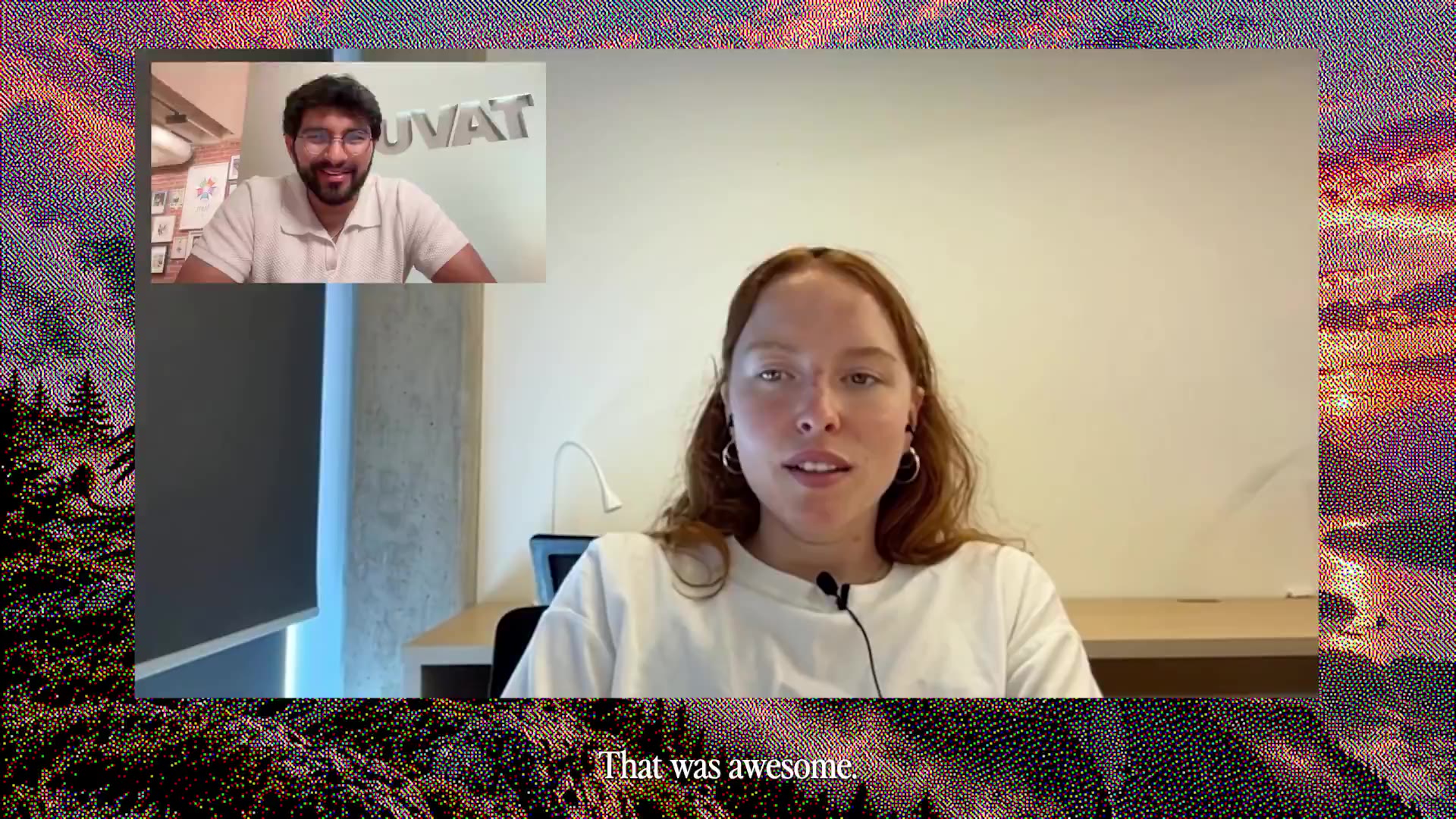 The Griffin demo call, with the user and the generated partner side by side