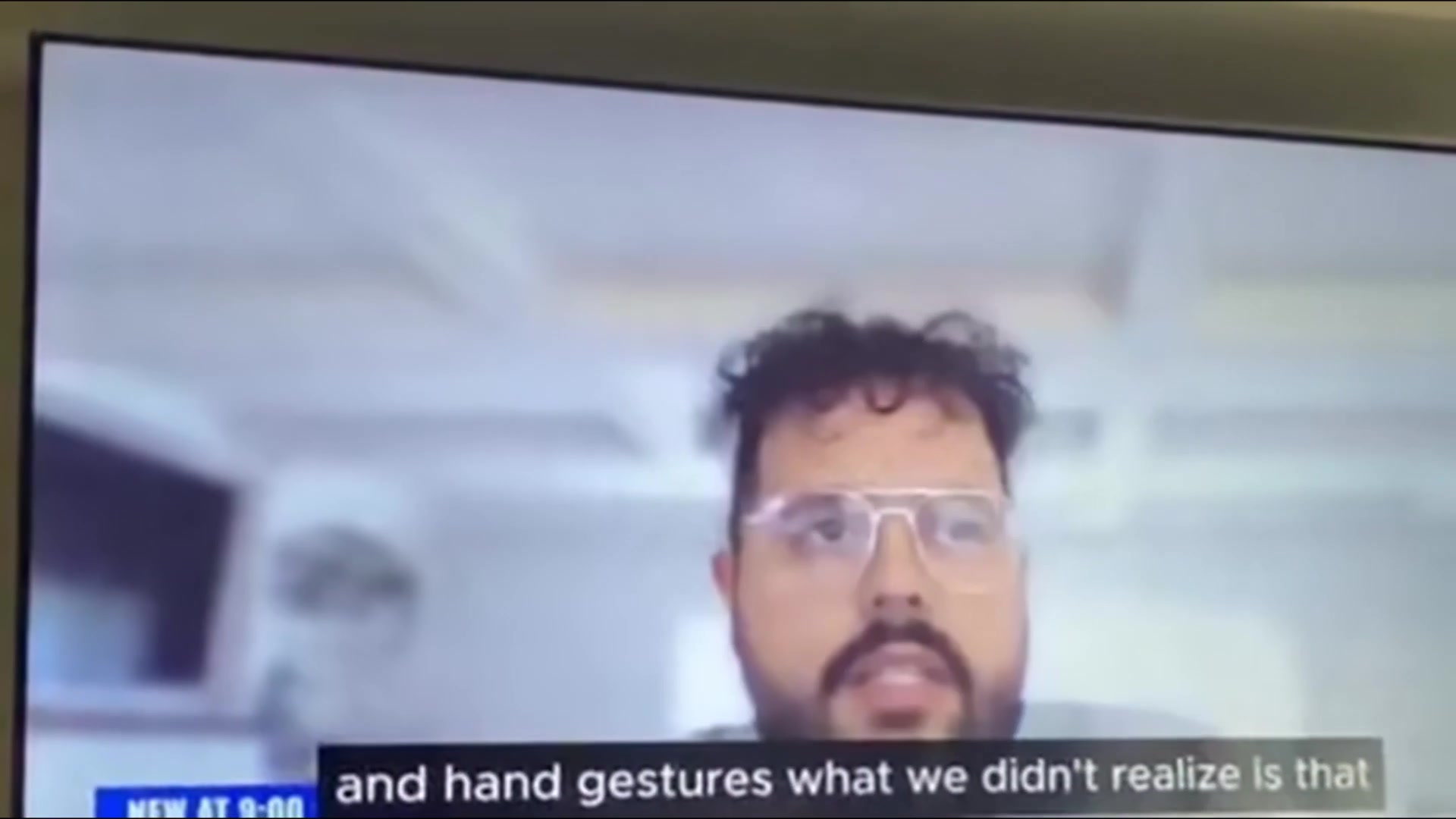 The clip's Meta representative explaining the headset